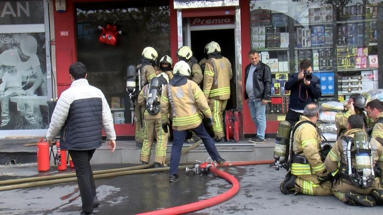 Bağcılar İSTOÇta iş yerinde çıkan yangını itfaiye söndürdü