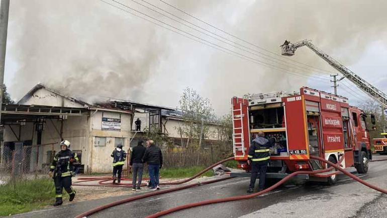 Kocaelide üretim tesisindeki yangın söndürüldü