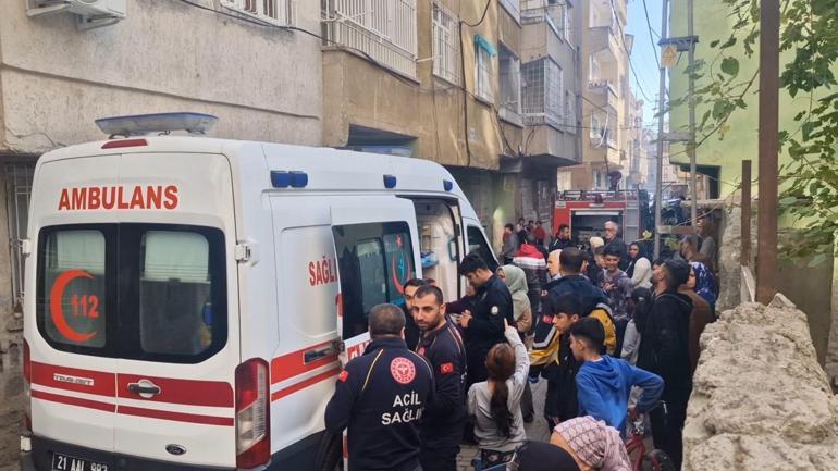 Diyarbakırda apartman yangını: 13 kişi dumandan etkilendi
