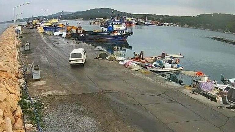 Didimde kamyonetin denize uçtuğu anların görüntüleri ortaya çıktı