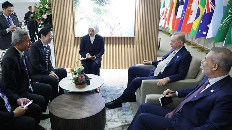 Cumhurbaşkanı Erdoğan, Singapur Başbakanı Wong ile görüştü
