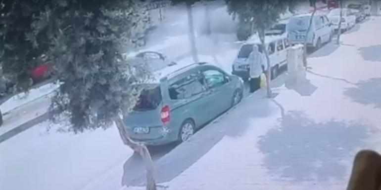 Otomobil, başka araca çarparak taklalar attı; kaza kamerada