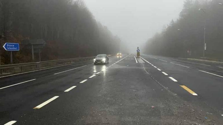 Bolu Dağında sis; görüş mesafesi 25 metreye düştü