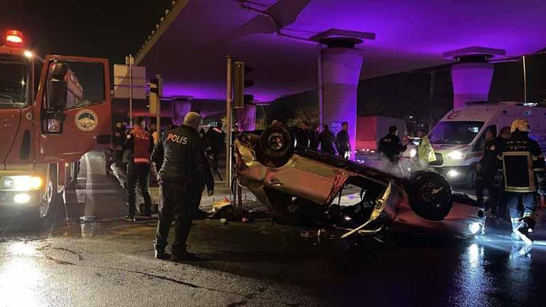 Kayseride polisin ‘dur’ ihtarına uymayan sürücü otomobille takla attı: 2 yaralı