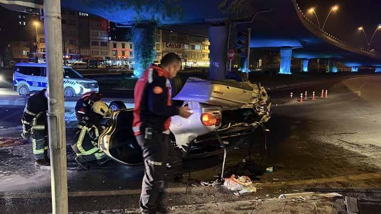 Kayseride polisin ‘dur’ ihtarına uymayan sürücü otomobille takla attı: 2 yaralı