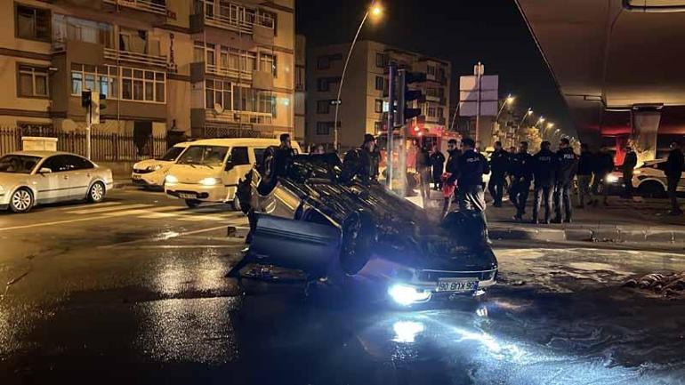 Kayseride polisin ‘dur’ ihtarına uymayan sürücü otomobille takla attı: 2 yaralı