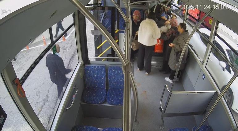 Belediye otobüsü şoförü, kalp krizi geçiren yolcuyu hastaneye yetiştirdi; o anlar kamerada