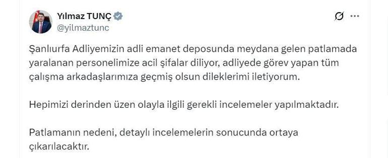 Şanlıurfa Adliyesinde patlama; 1 yaralı