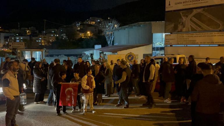 İzmir’de tünel inşaatı nedeniyle evleri zarar gören vatandaşlardan tepki