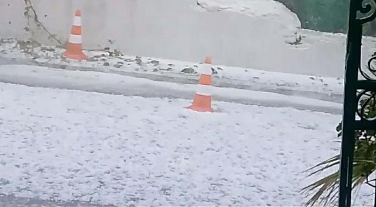 Balıkesirde dolu yağışı