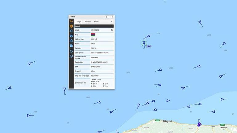 Denizcilik Genel Müdürlüğü: Karadenizde VIRAT isimli tanker isabet aldı; 20 personelin durumu iyi