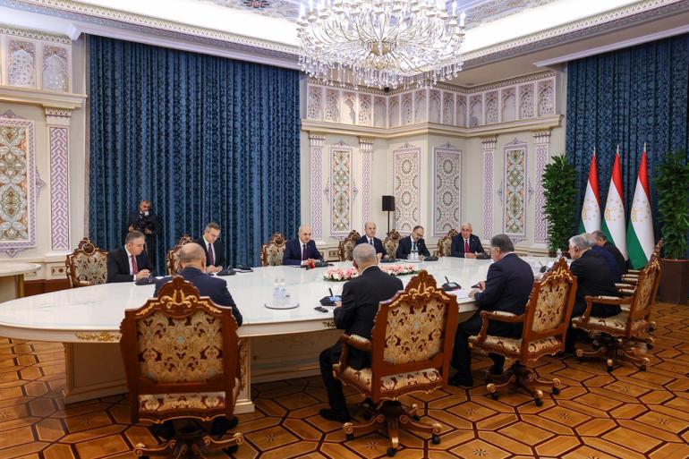 Tacikistan Cumhurbaşkanı Rahman, TBMM Başkanı Kurtulmuş’u kabul etti