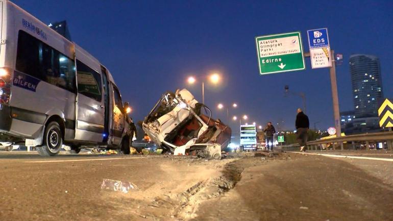 Bağcılar TEM Otoyolunda zincirleme kaza; trafik durma noktasına geldi