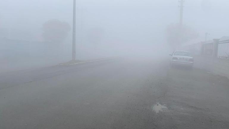 Iğdırda sis etkili oldu