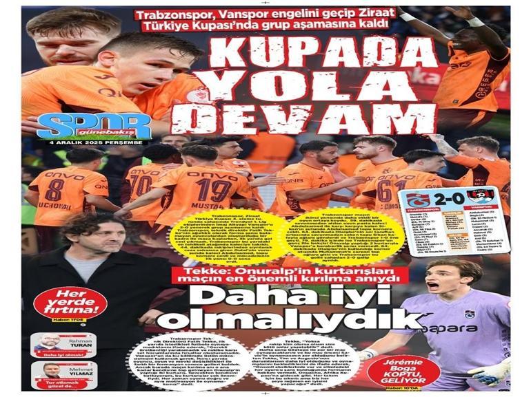 Trabzonspor, kupa yolunda hata yapmadı