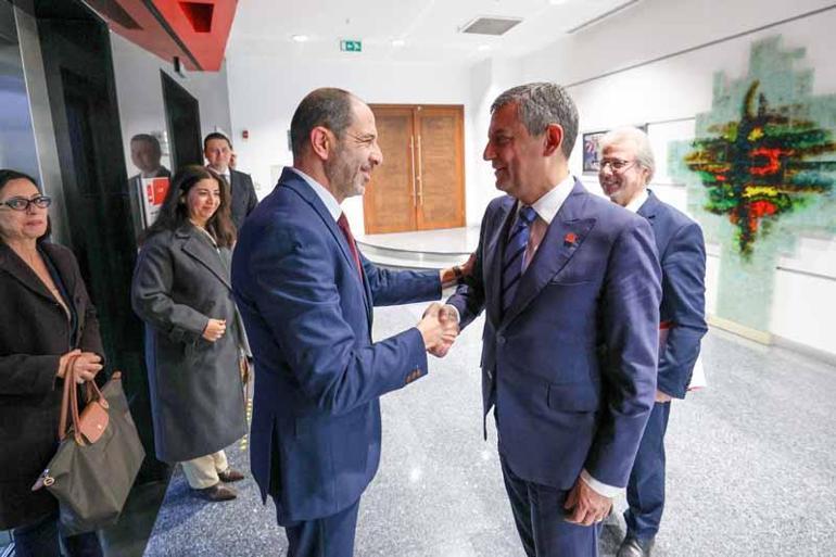 Özel, KKTC Halkın Partisi Genel Başkanı Özersay ile görüştü