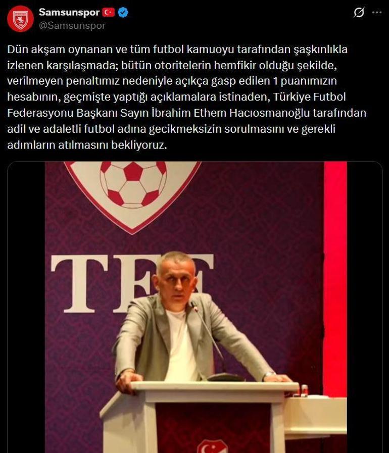 Samsunspor, TFF Başkanı Hacıosmanoğlu’ndan gerekli çalışmaların yapılmasını talep etti
