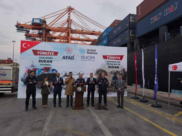 Mersinden Sudan’a yardım gemisi yola çıktı