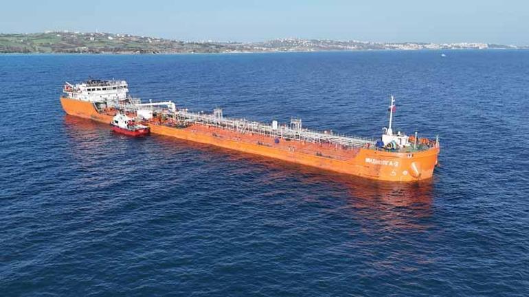 Saldırıya uğrayan Rus tankeri ‘Mıdvolga-2’, Sinop açıklarında incelemeye alındı