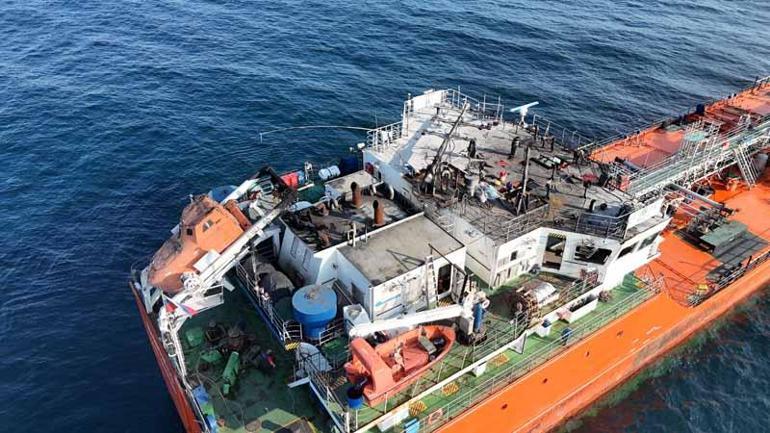 Saldırıya uğrayan Rus tankeri ‘Mıdvolga-2’, Sinop açıklarında incelemeye alındı