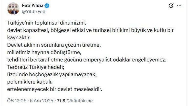 MHPli Yıldız: Terörsüz Türkiye polemiklere kapalı bir devlet meselesidir