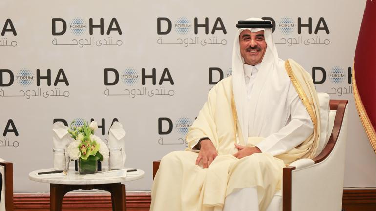 Suriye Cumhurbaşkanı Şara, Dohada Katar Emiri Al Sani ile görüştü