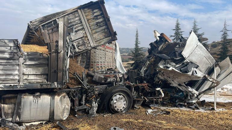 Gaziantep’te zincirleme kazaya karışan 3 TIR alev aldı; otoyol trafiğe kapandı