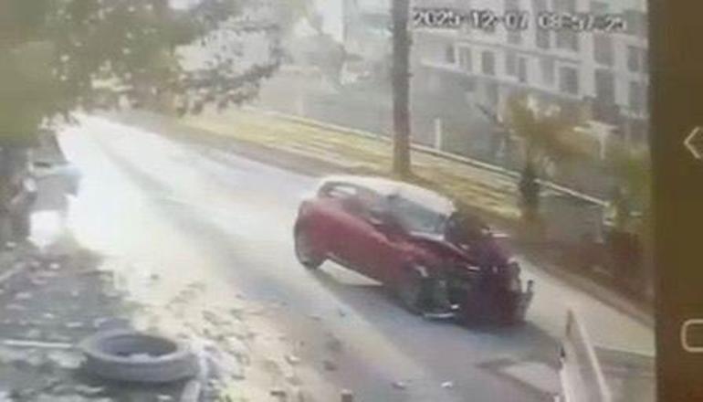 Polise çarptığı kazanın görüntüsünü sosyal medyada paylaştı, gözaltına alındı