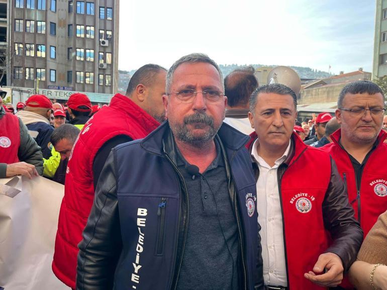 İzmir’de Belediye-İş sendikasına bağlı işçiler eylemde