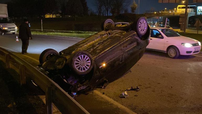 Bursada otomobil takla attı: 1 yaralı