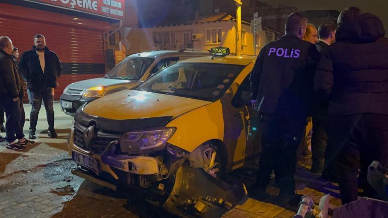 Gasbettiği taksiyle kaza yapınca yaya olarak kaçmaya çalışan şüpheli yakalandı