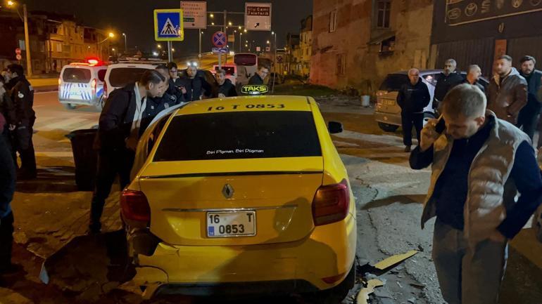 Gasbettiği taksiyle kaza yapınca yaya olarak kaçmaya çalışan şüpheli yakalandı