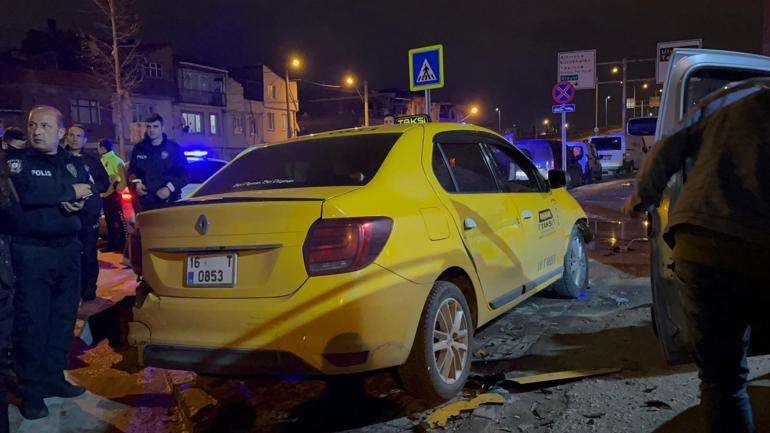 Gasbettiği taksiyle kaza yapınca yaya olarak kaçmaya çalışan şüpheli yakalandı