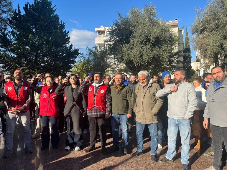 Buca Belediyesinde iş bırakan işçiler, haklarını istedi