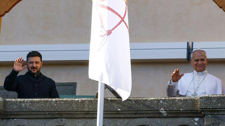 Zelenskiy, Papa 14’üncü Leo ile bir araya geldi