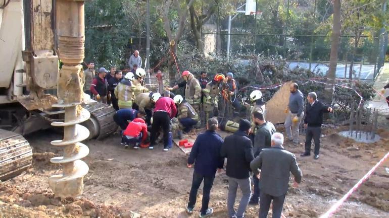 Kadıköyde inşaat işçisi düştüğü çukurdan yaralı olarak çıkarıldı