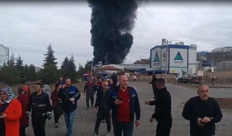 Kırıkkalede kimya fabrikasında yangın