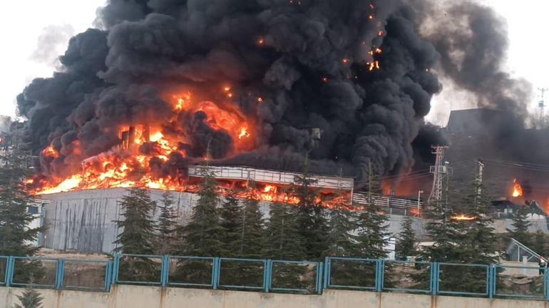 Kırıkkalede kimya fabrikasında yangın