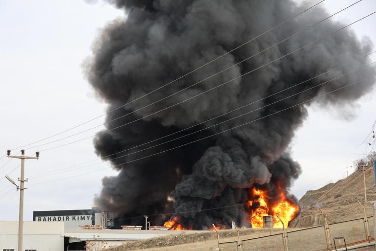 Kırıkkalede kimya fabrikasında yangın