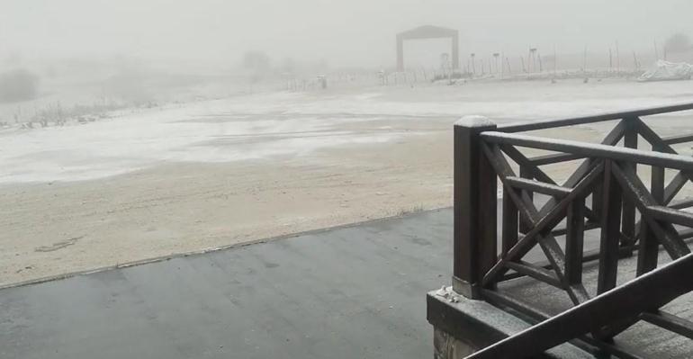 Karabükte Keltepe Kayak Merkezi, beyaza büründü