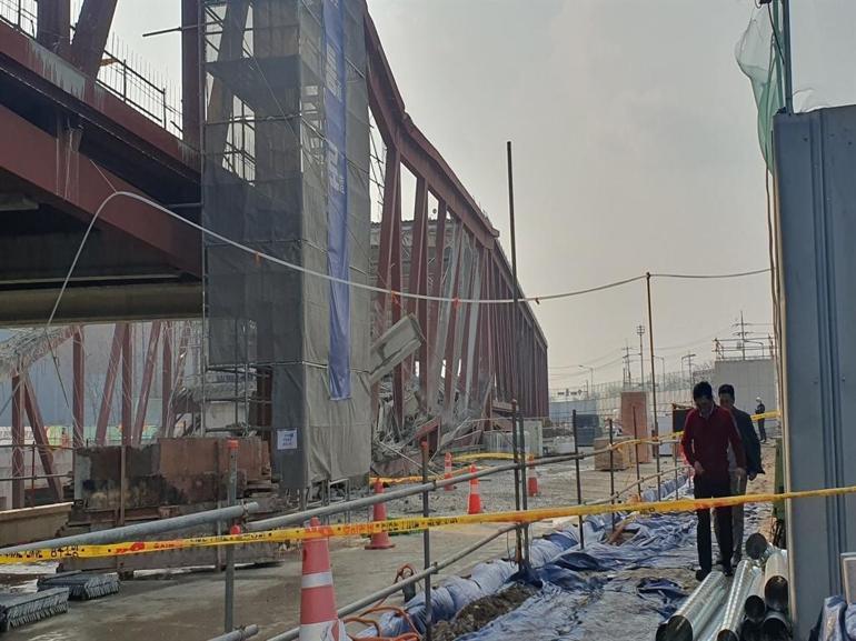 Güney Kore’de kütüphane inşaatında çökme: 1 kişi öldü, 3 işçi mahsur kaldı