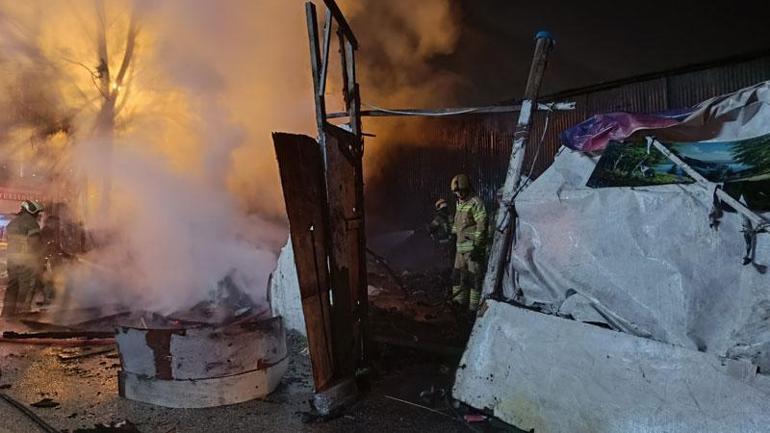 Bursada barakada yangın; 1 kişi dumandan etkilendi