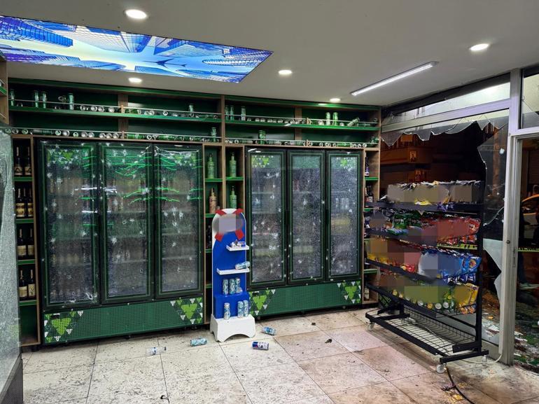 Markete patlayıcı madde atıp kaçan şüpheli aranıyor