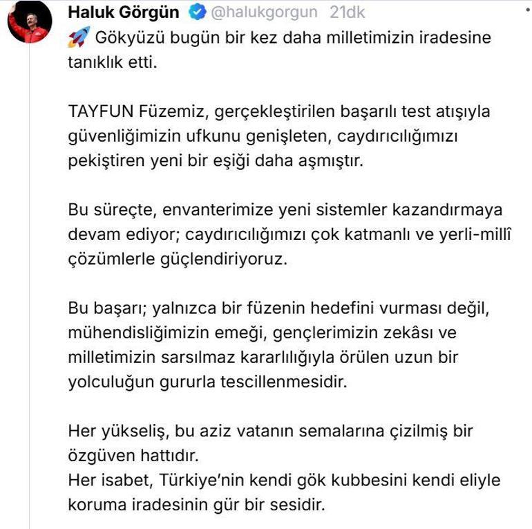 Yerli füze Tayfun, son atışında da hedefi tam isabetle vurdu