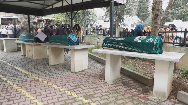 Pendikteki yangında hayatını kaybeden 3 çocuğun cenazesi toprağa verildi