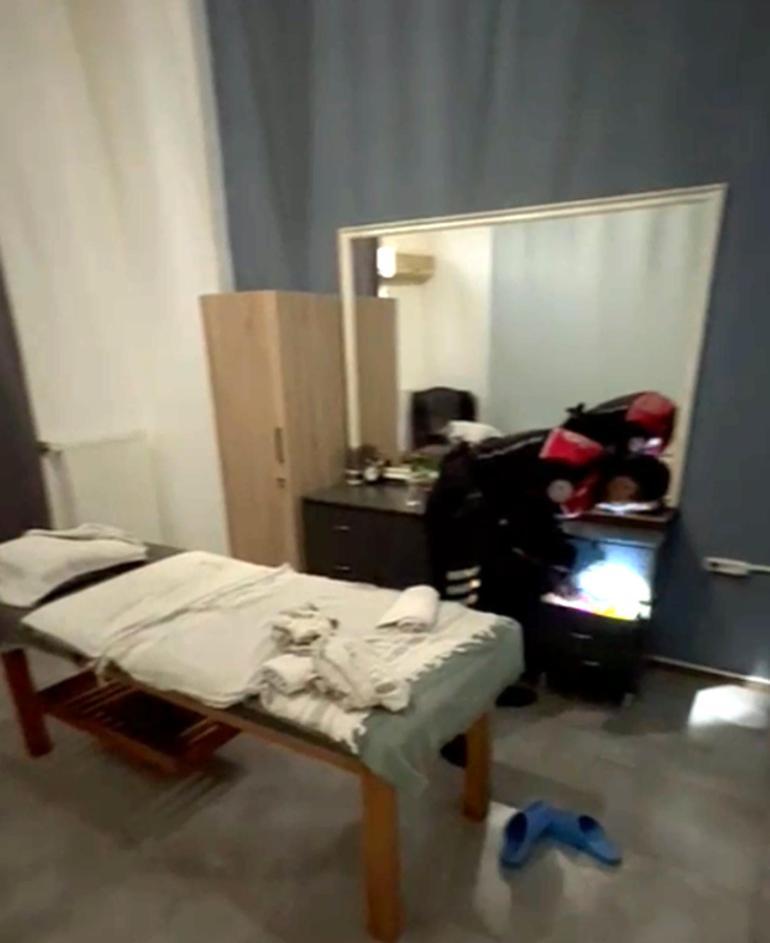 Masaj salonlarına fuhuş operasyonunda gizli bölmeler, zil sistemi bulundu; 15 gözaltı