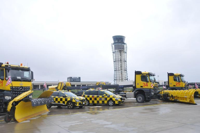 Sabiha Gökçen Havalimanında karla mücadele ekipleri hazırlıklarını tamamladı