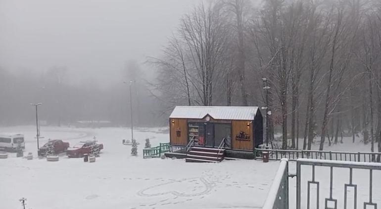 Kuzuyayla Tabiat Parkı beyaza büründü