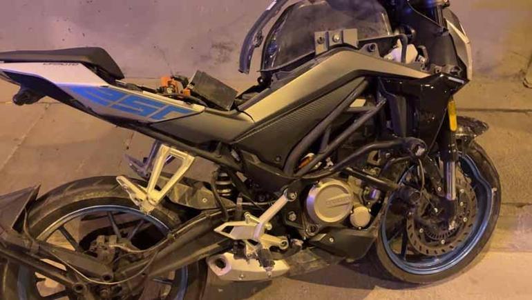 Dolmabahçe-Bomonti tünelinde kaza; otomobile çarpan motosikletin sürücüsü ağır yaralandı