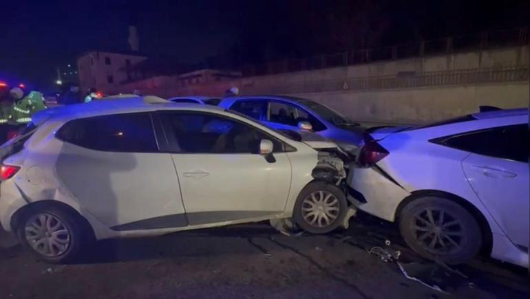 Çekmeköy’de 7 aracın karıştığı zincirleme kaza: 7 kişi yaralandı